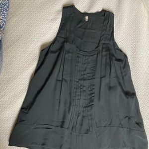 Joie blue / grey racerback silk tank - Medium